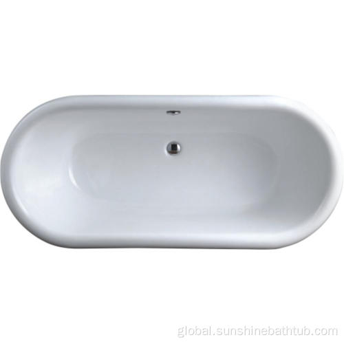 Cast Iron Enamel Bathtub Freestanding Cast Iron Enamel Double End Pedestal Bathtub Supplier